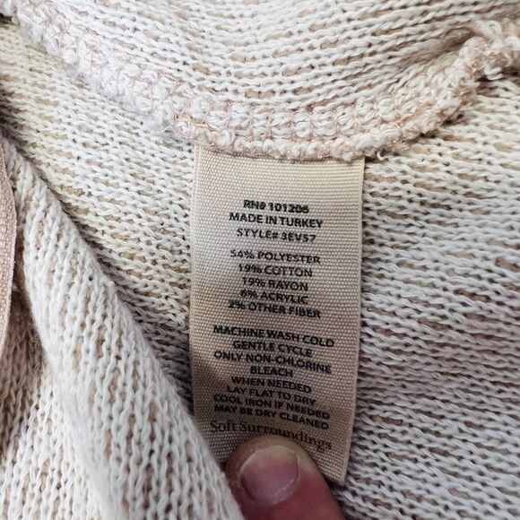 Soft Surroundings Puma Soft Pullover Roll-Neck Casual Tunic Top Pink Sz Small P - Picture 6 of 11